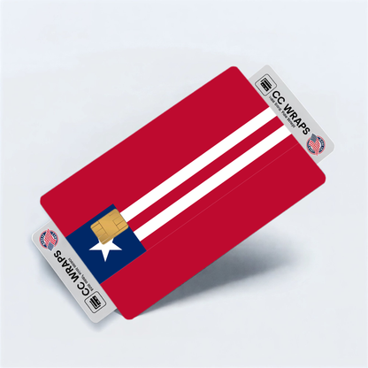 2PK Liberia Flag Credit Card Sticker Skin Vinyl Decal Protector