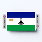 2PK Lesotho Flag Credit Card Sticker Skin Vinyl Decal Protector