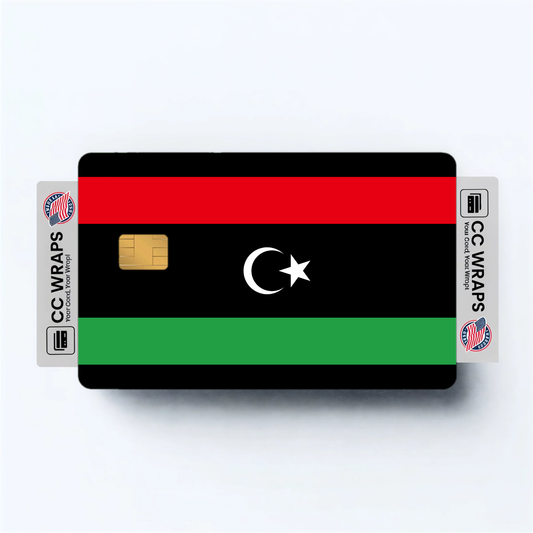 2PK Libya Flag Credit Card Sticker Skin Vinyl Decal Protector