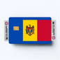 2PK Moldova, Republic of Flag Credit Card Sticker Skin Vinyl Decal Protector