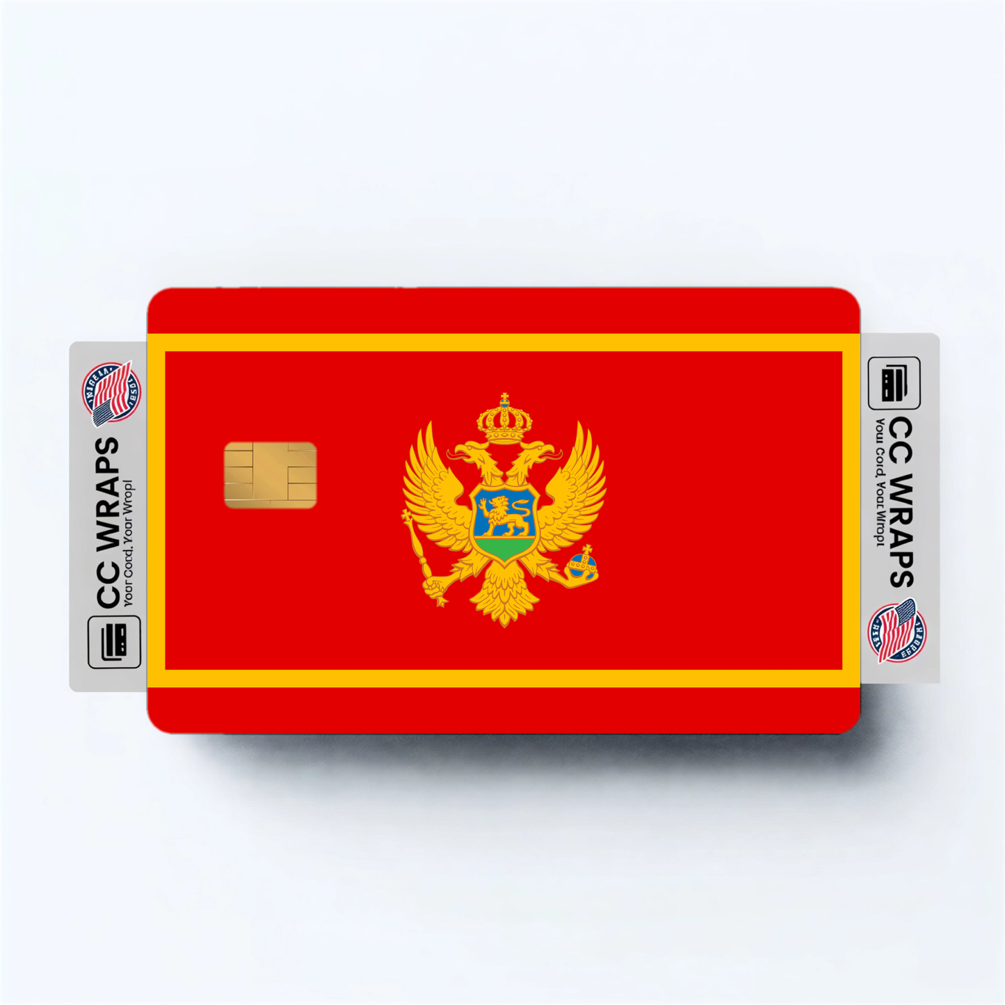 2PK Montenegro Flag Credit Card Sticker Skin Vinyl Decal Protector