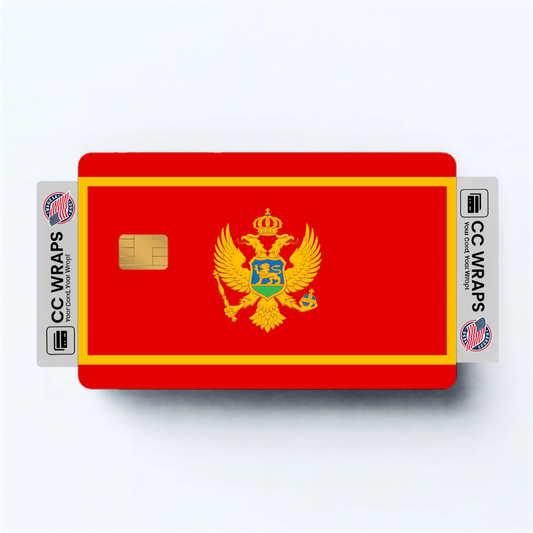2PK Montenegro Flag Credit Card Sticker Skin Vinyl Decal Protector