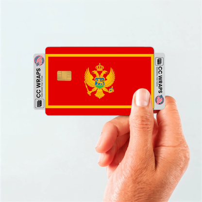 2PK Montenegro Flag Credit Card Sticker Skin Vinyl Decal Protector