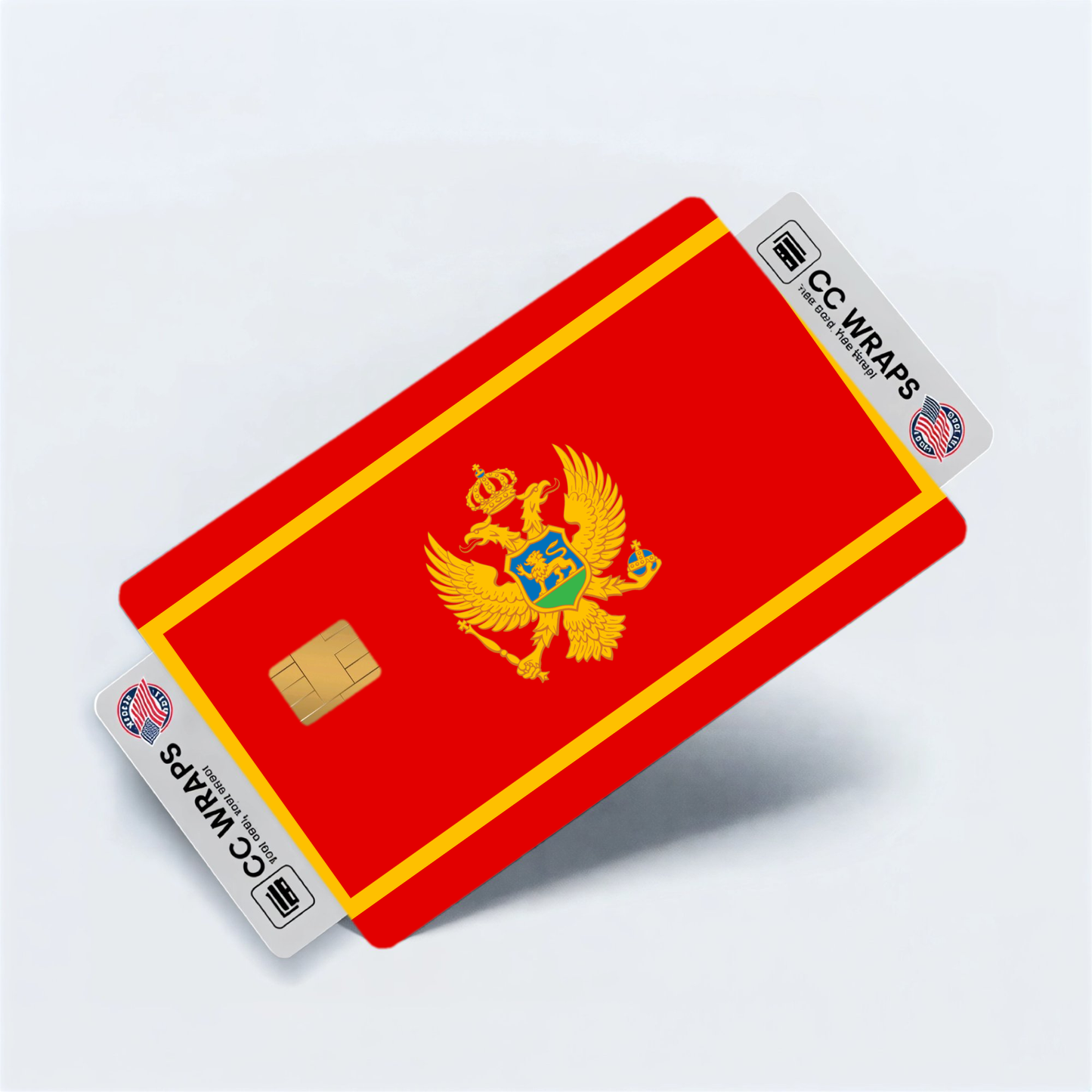 2PK Montenegro Flag Credit Card Sticker Skin Vinyl Decal Protector