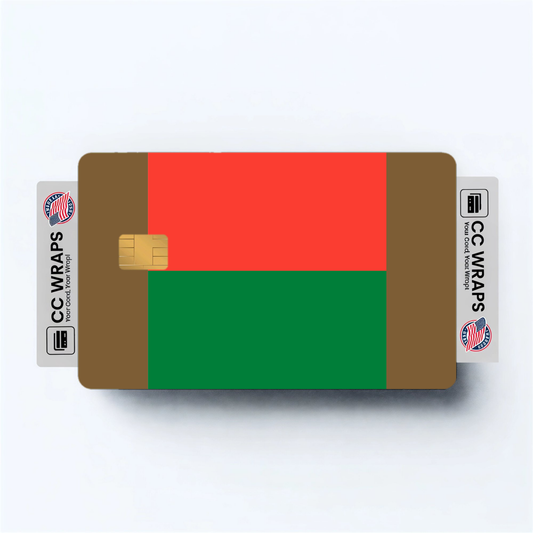 2PK Madagascar Flag Credit Card Sticker Skin Vinyl Decal Protector