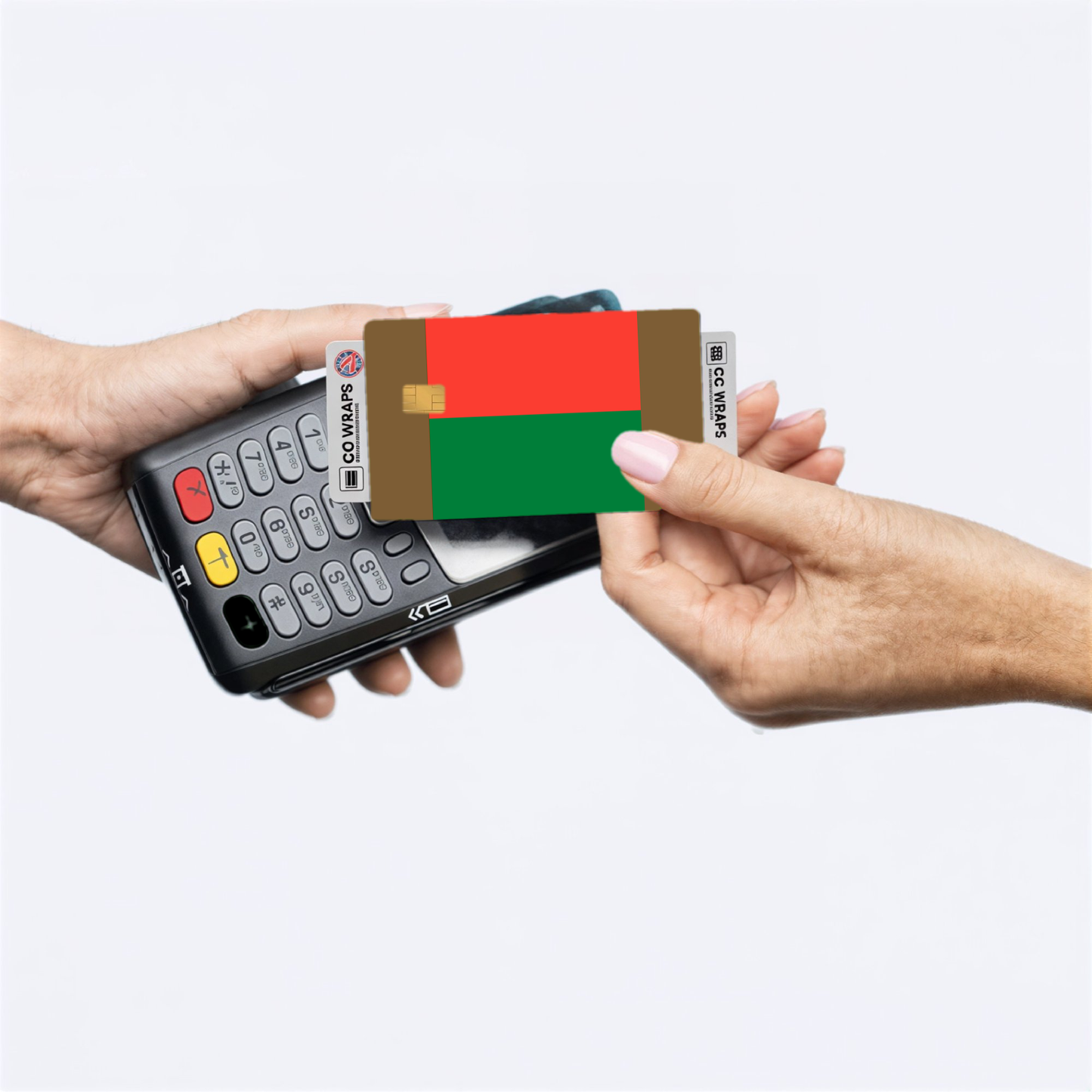 2PK Madagascar Flag Credit Card Sticker Skin Vinyl Decal Protector
