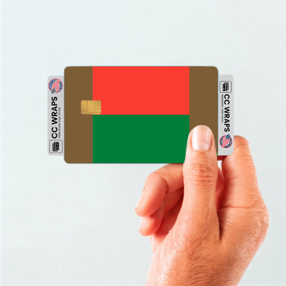 2PK Madagascar Flag Credit Card Sticker Skin Vinyl Decal Protector