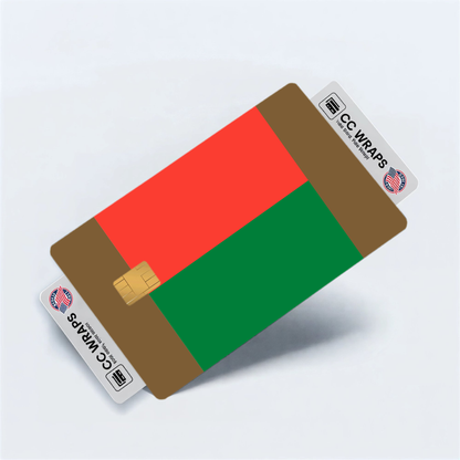 2PK Madagascar Flag Credit Card Sticker Skin Vinyl Decal Protector