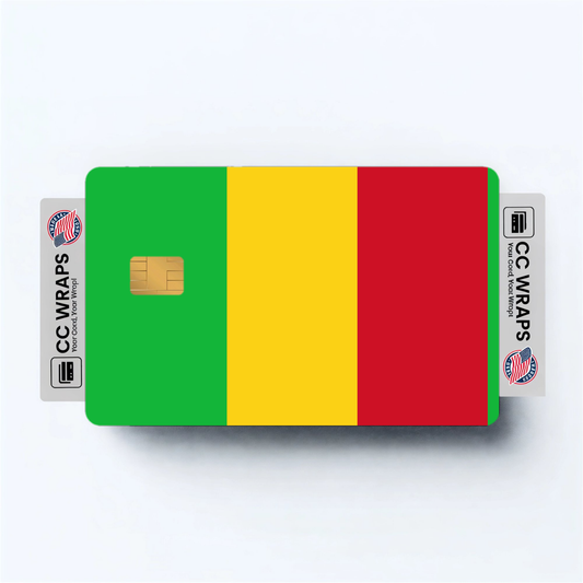 2PK Mali Flag Credit Card Sticker Skin Vinyl Decal Protector