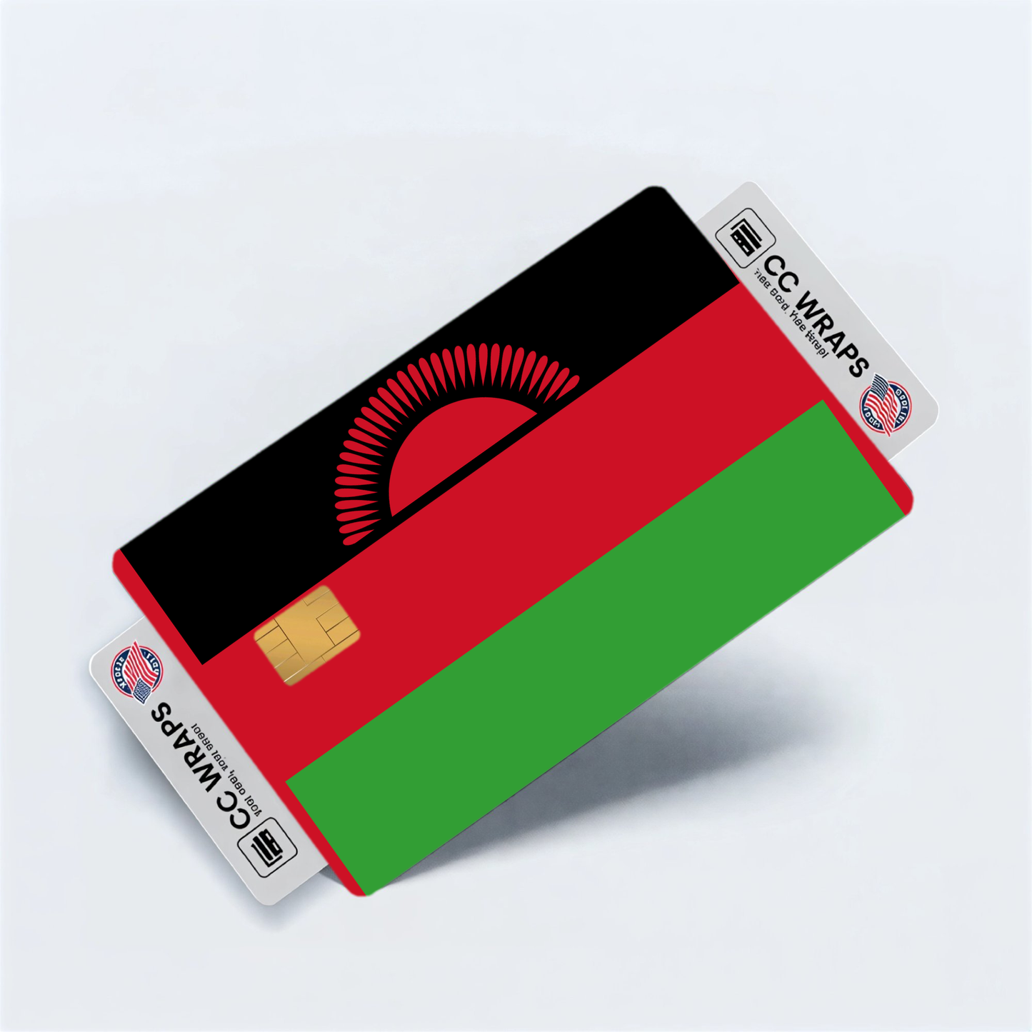 2PK Malawi Flag Credit Card Sticker Skin Vinyl Decal Protector