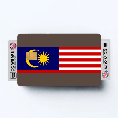 2PK Malaysia Flag Credit Card Sticker Skin Vinyl Decal Protector
