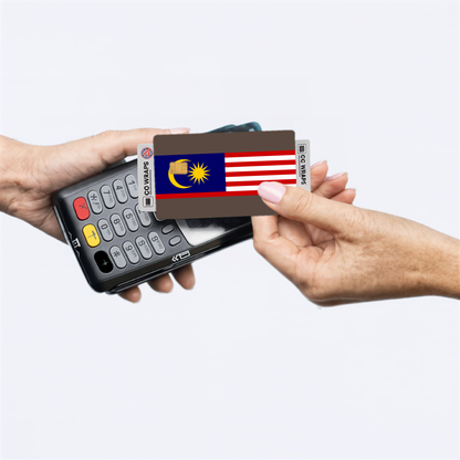 2PK Malaysia Flag Credit Card Sticker Skin Vinyl Decal Protector