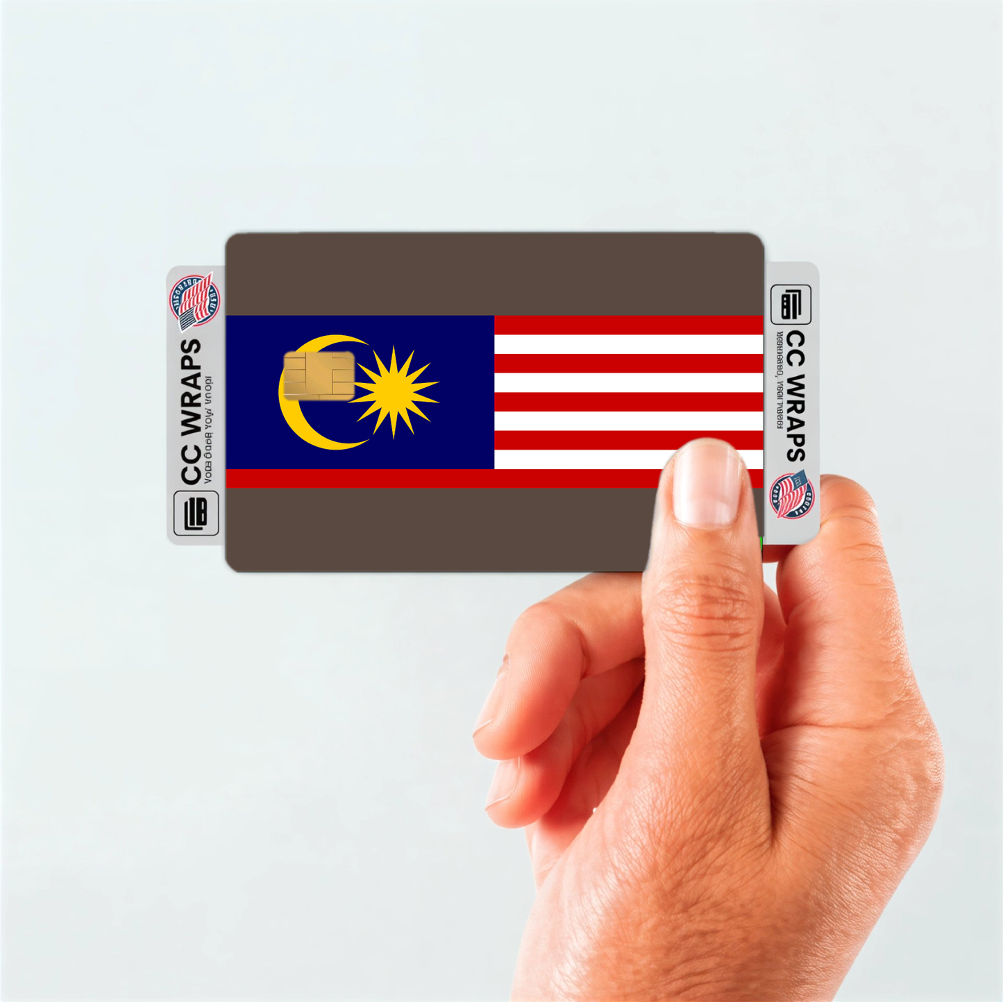 2PK Malaysia Flag Credit Card Sticker Skin Vinyl Decal Protector