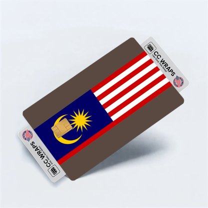 2PK Malaysia Flag Credit Card Sticker Skin Vinyl Decal Protector