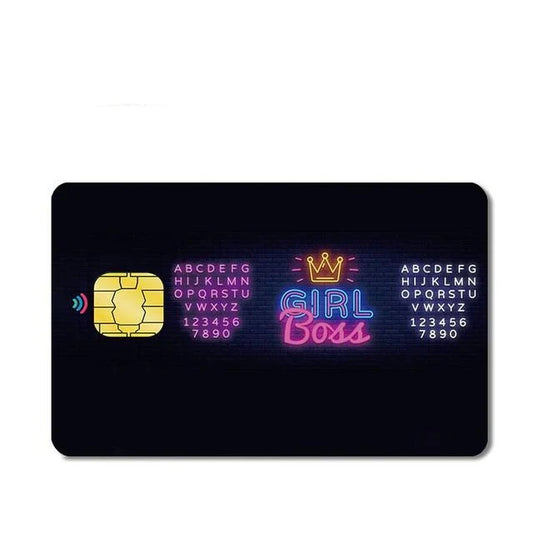 GIRLBOSS Custom Vinyl Credit Card Sticker by CC Wraps