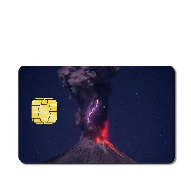 Volcano Custom Vinyl Credit Card Sticker by CC Wraps