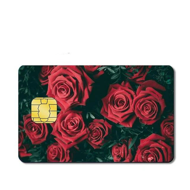 Roses Custom Vinyl Credit Card Sticker by CC Wraps