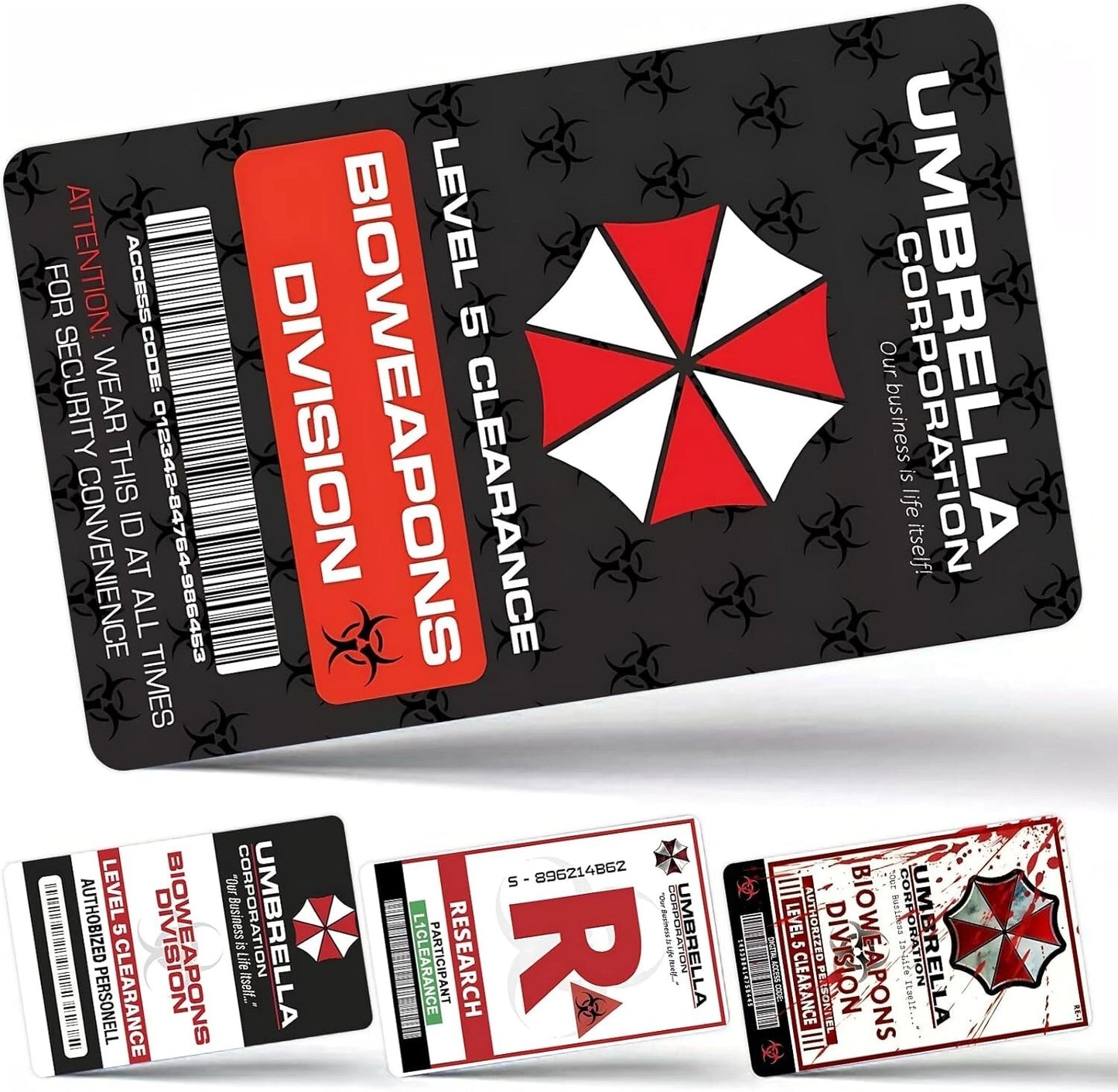Umbrella Corporation 4-Pack Custom Vinyl Credit Card Sticker Set by CC Wraps