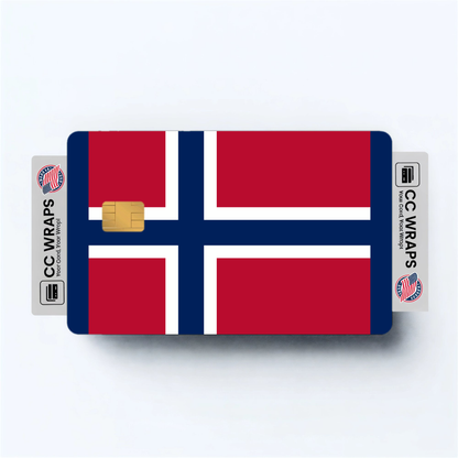 2PK Norway Flag Credit Card Sticker Skin Vinyl Decal Protector