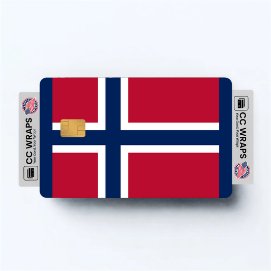 2PK Norway Flag Credit Card Sticker Skin Vinyl Decal Protector