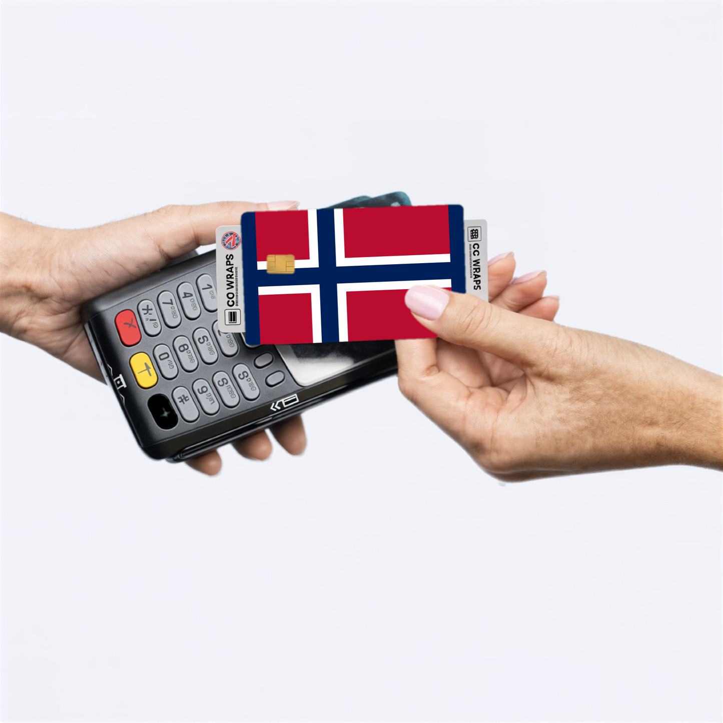 2PK Norway Flag Credit Card Sticker Skin Vinyl Decal Protector
