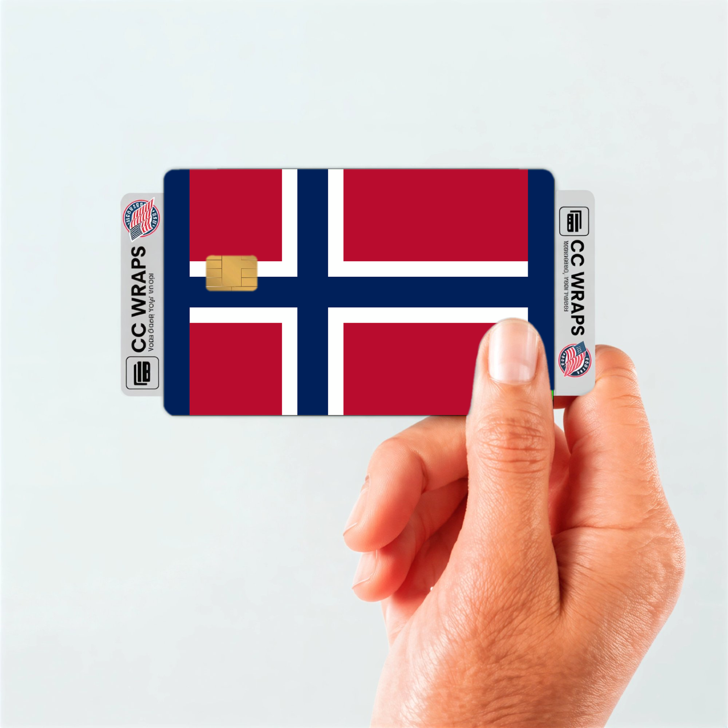 2PK Norway Flag Credit Card Sticker Skin Vinyl Decal Protector