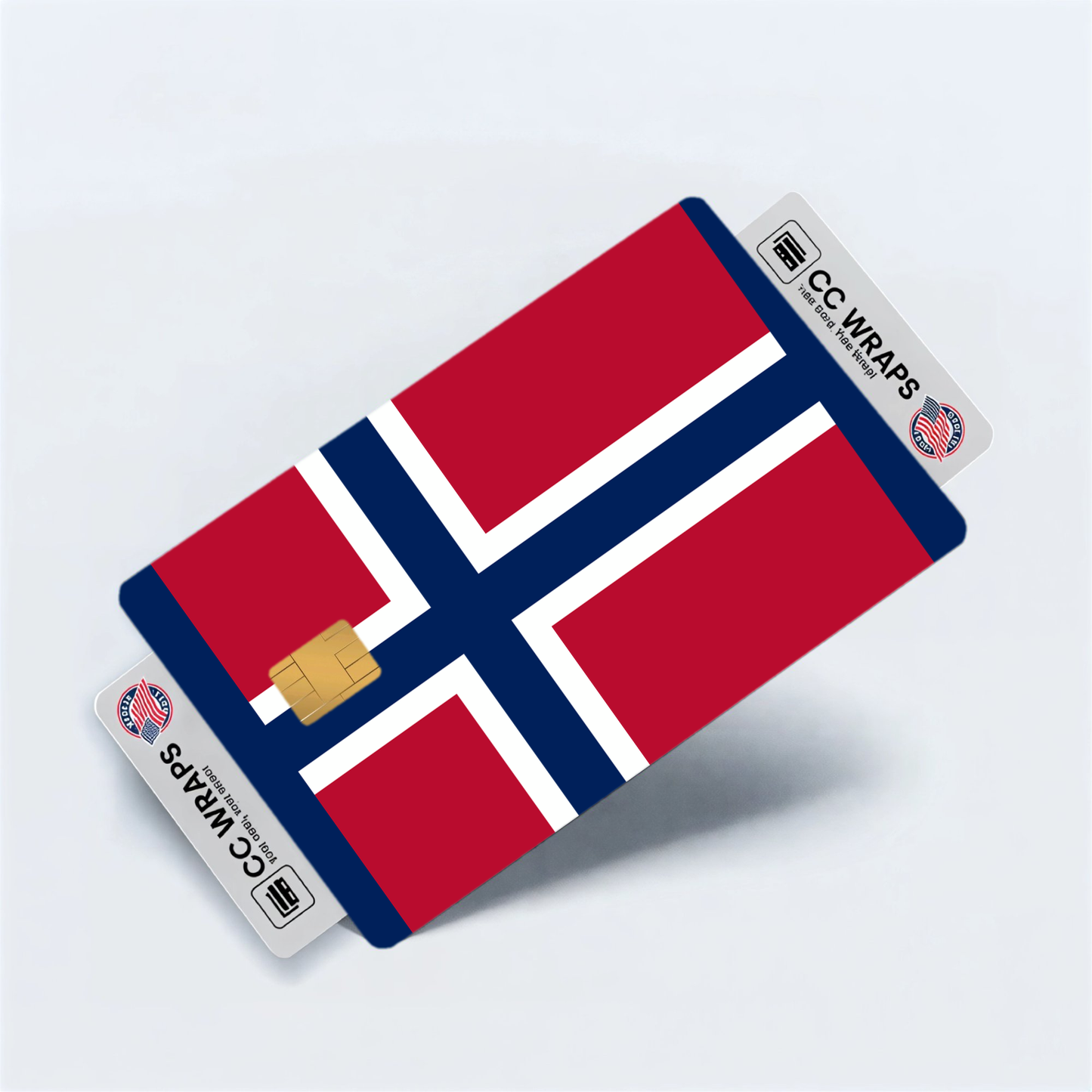 2PK Norway Flag Credit Card Sticker Skin Vinyl Decal Protector