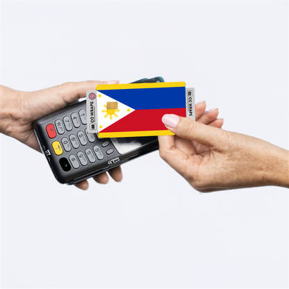 2PK Philippines Flag Credit Card Sticker Skin Vinyl Decal Protector