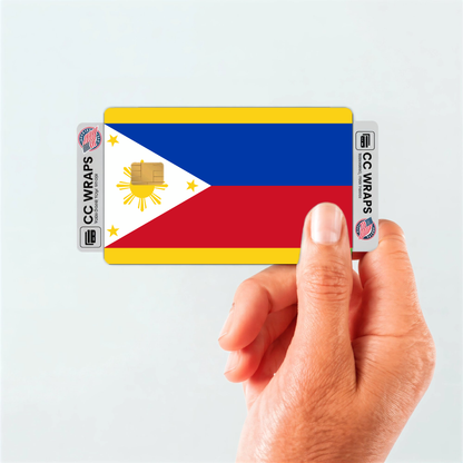 2PK Philippines Flag Credit Card Sticker Skin Vinyl Decal Protector