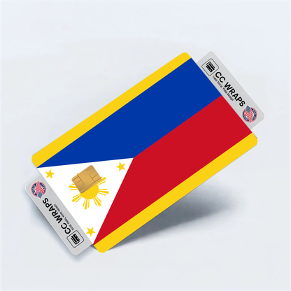 2PK Philippines Flag Credit Card Sticker Skin Vinyl Decal Protector
