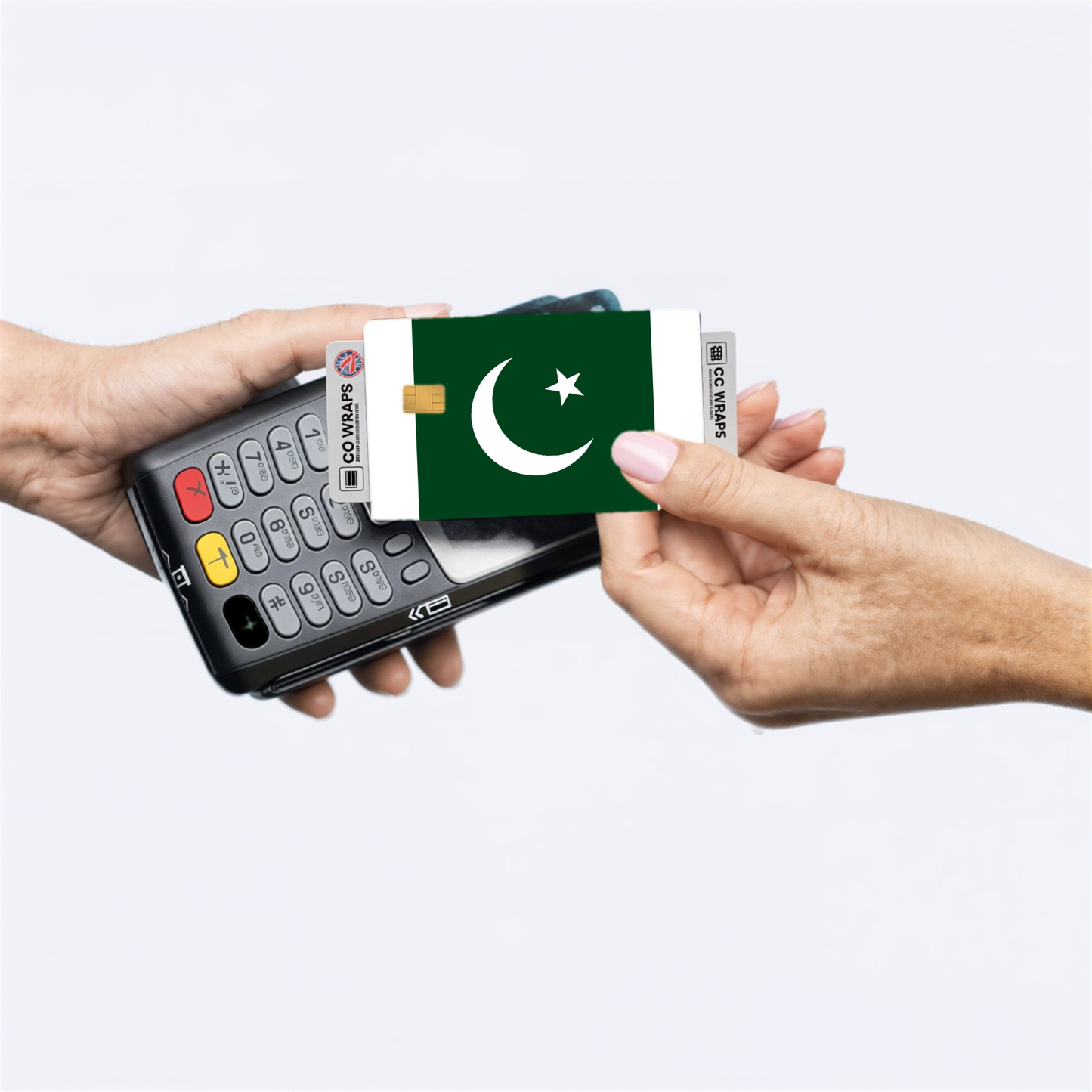 2PK Pakistan Flag Credit Card Sticker Skin Vinyl Decal Protector
