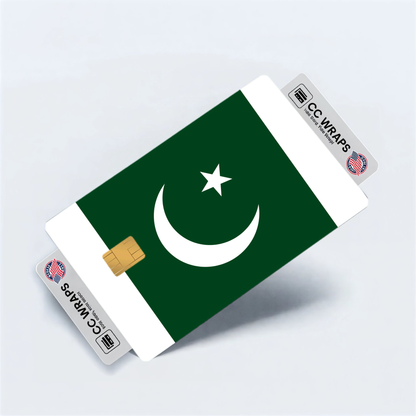 2PK Pakistan Flag Credit Card Sticker Skin Vinyl Decal Protector
