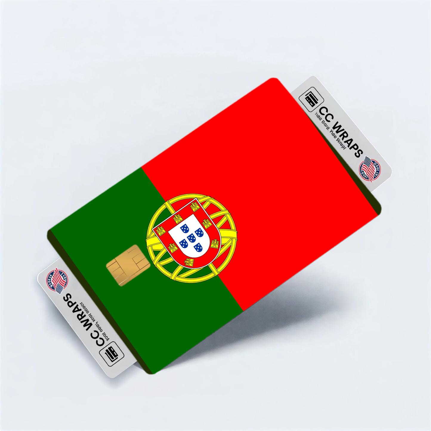 2PK Portugal Flag Credit Card Sticker Skin Vinyl Decal Protector