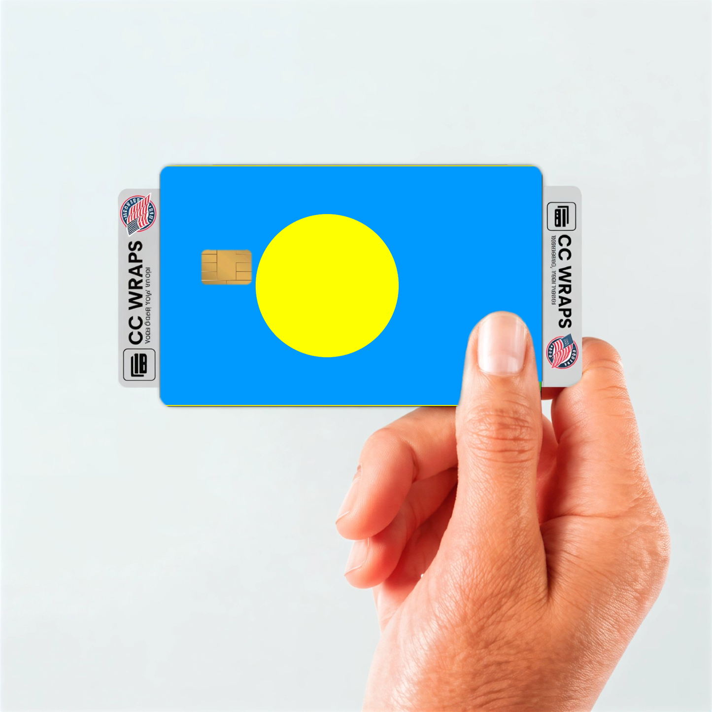 2PK Palau Flag Credit Card Sticker Skin Vinyl Decal Protector