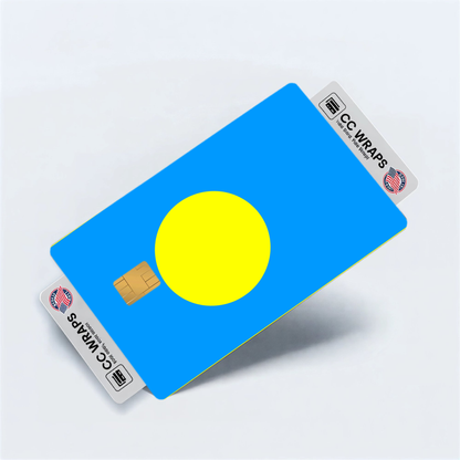2PK Palau Flag Credit Card Sticker Skin Vinyl Decal Protector