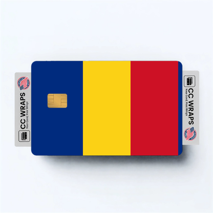 2PK Romania Flag Credit Card Sticker Skin Vinyl Decal Protector