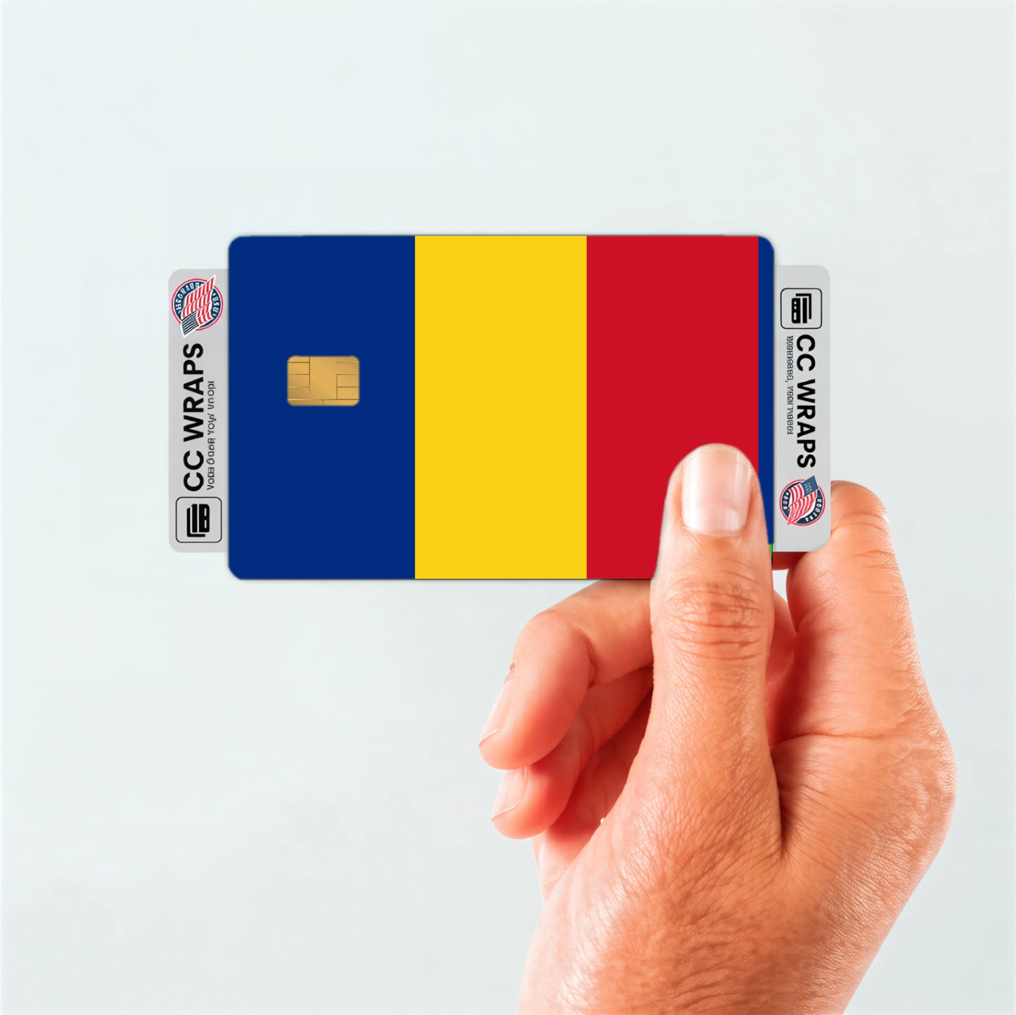2PK Romania Flag Credit Card Sticker Skin Vinyl Decal Protector