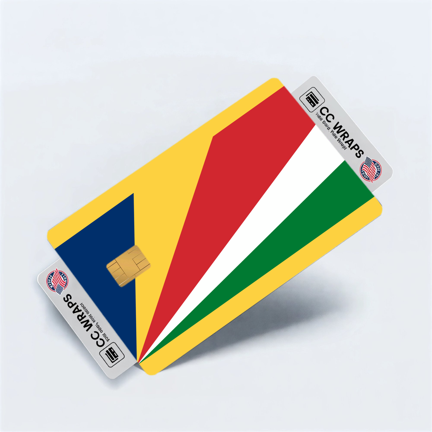 2PK Seychelles Flag Credit Card Sticker Skin Vinyl Decal Protector