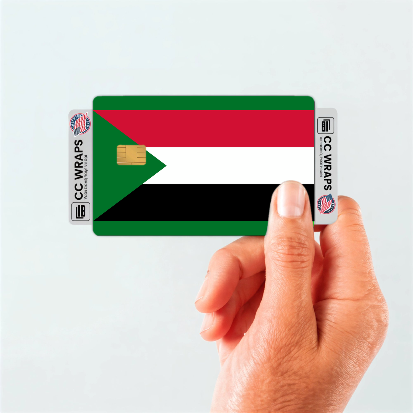 2PK Sudan Flag Credit Card Sticker Skin Vinyl Decal Protector