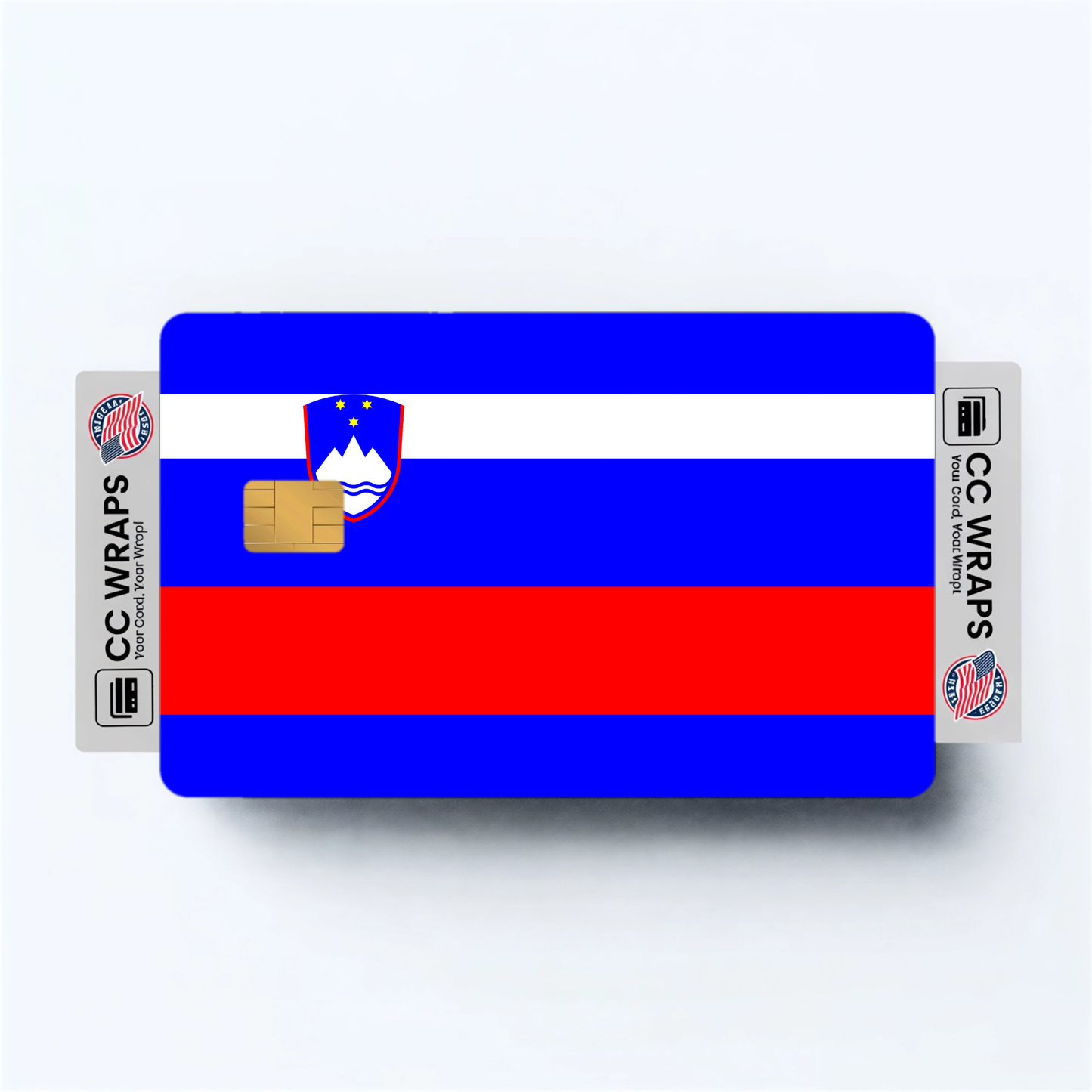 2PK Slovenia Flag Credit Card Sticker Skin Vinyl Decal Protector