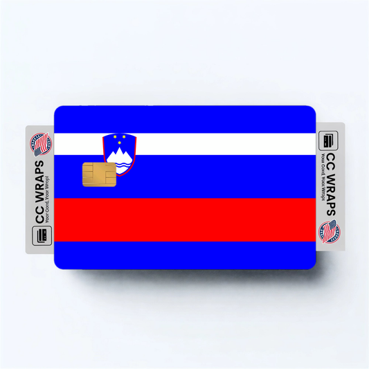 2PK Slovenia Flag Credit Card Sticker Skin Vinyl Decal Protector