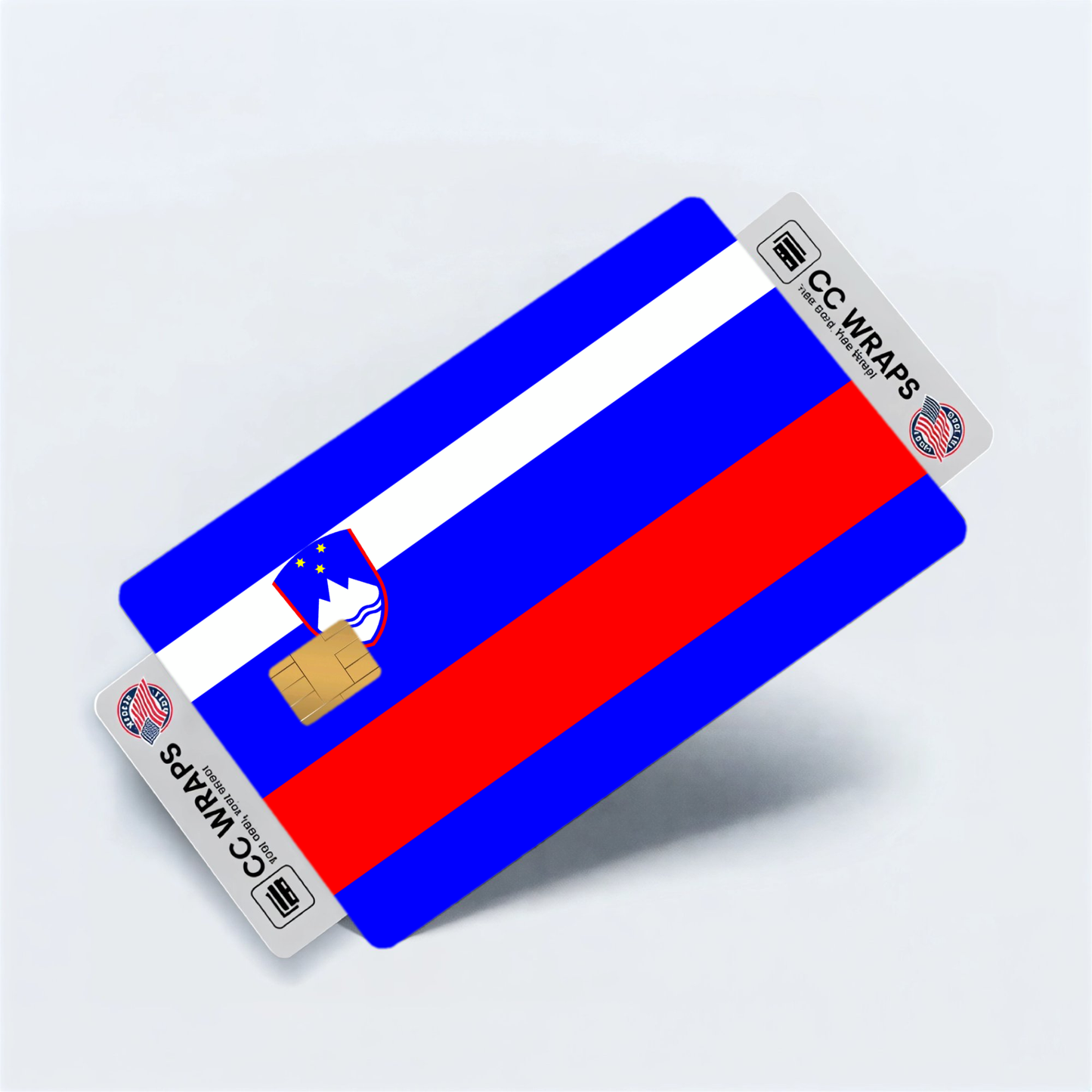 2PK Slovenia Flag Credit Card Sticker Skin Vinyl Decal Protector