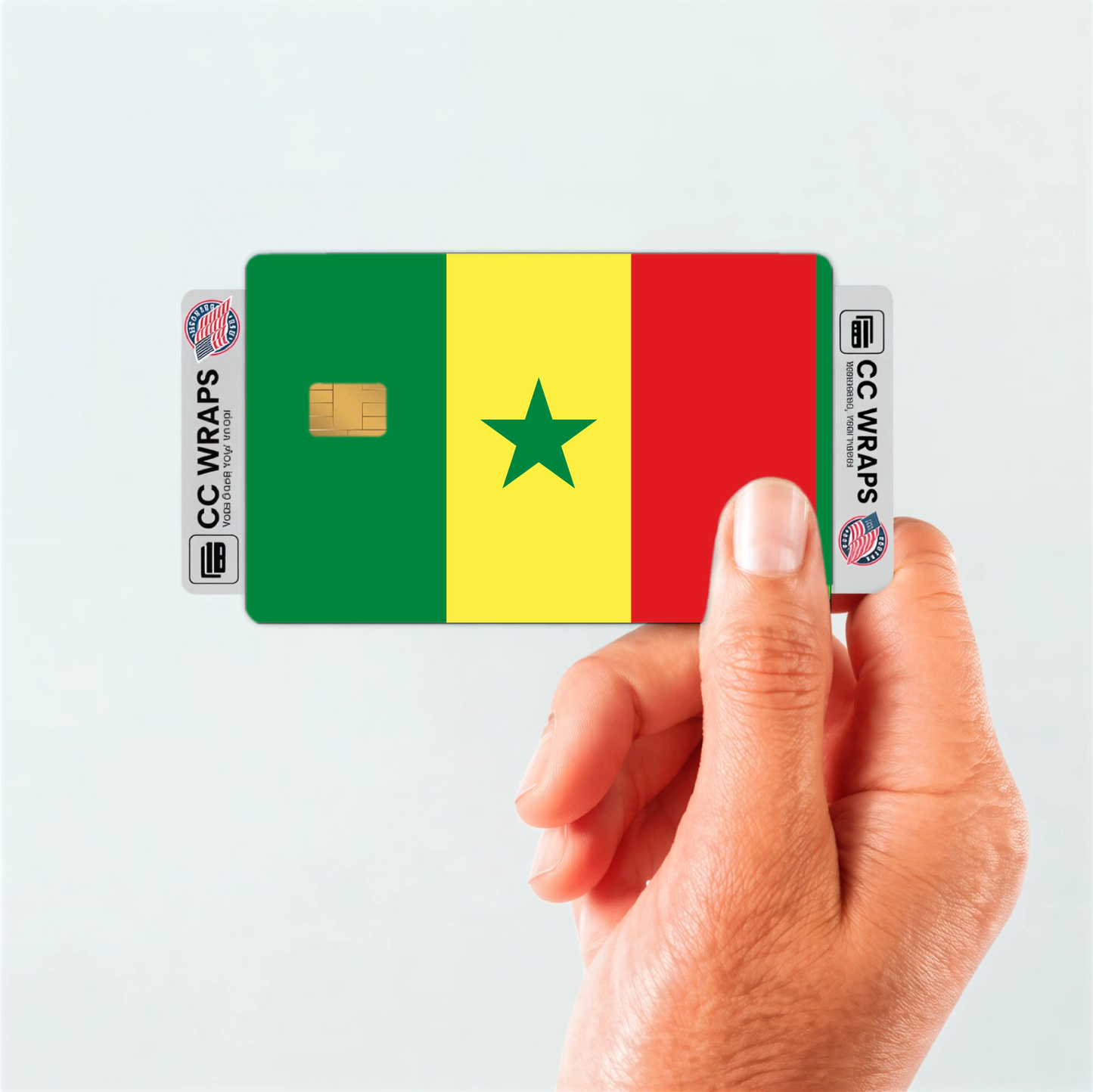 2PK Senegal Flag Credit Card Sticker Skin Vinyl Decal Protector