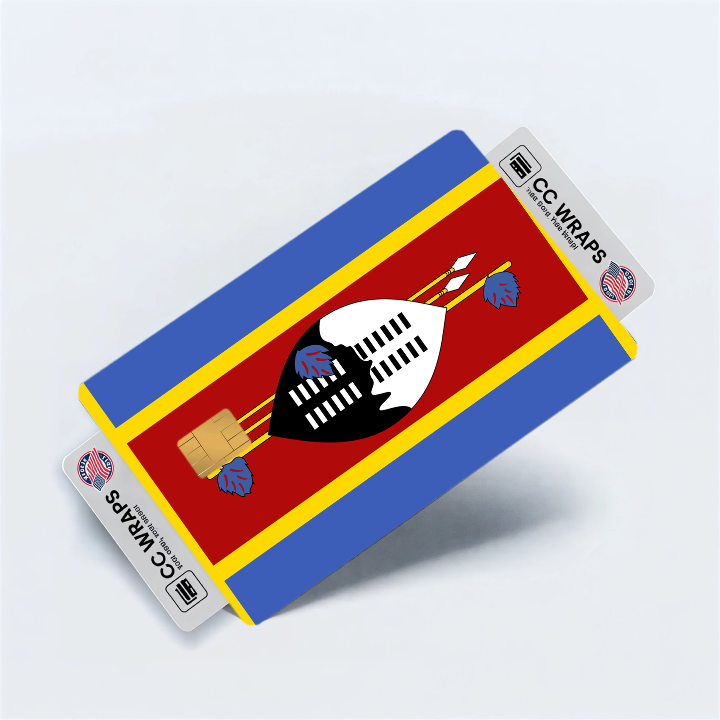 2PK Eswatini Flag Credit Card Sticker Skin Vinyl Decal Protector