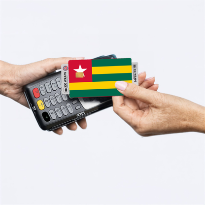 2PK Togo Flag Credit Card Sticker Skin Vinyl Decal Protector