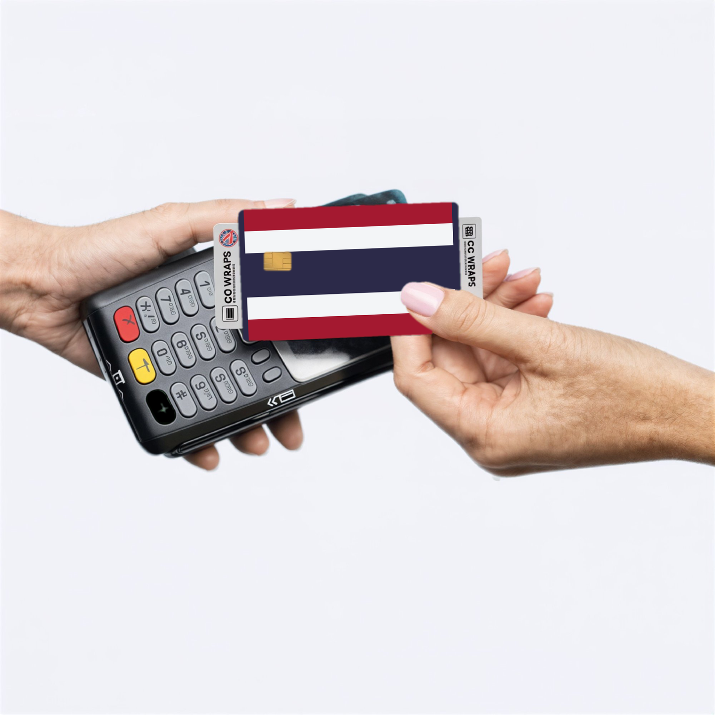 2PK Thailand Flag Credit Card Sticker Skin Vinyl Decal Protector