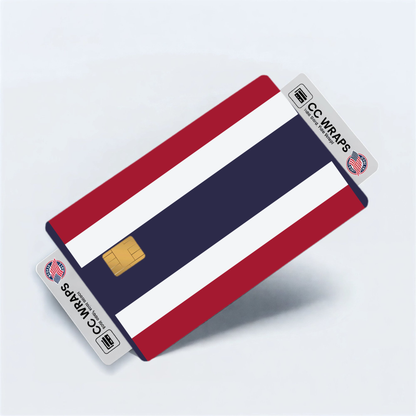 2PK Thailand Flag Credit Card Sticker Skin Vinyl Decal Protector