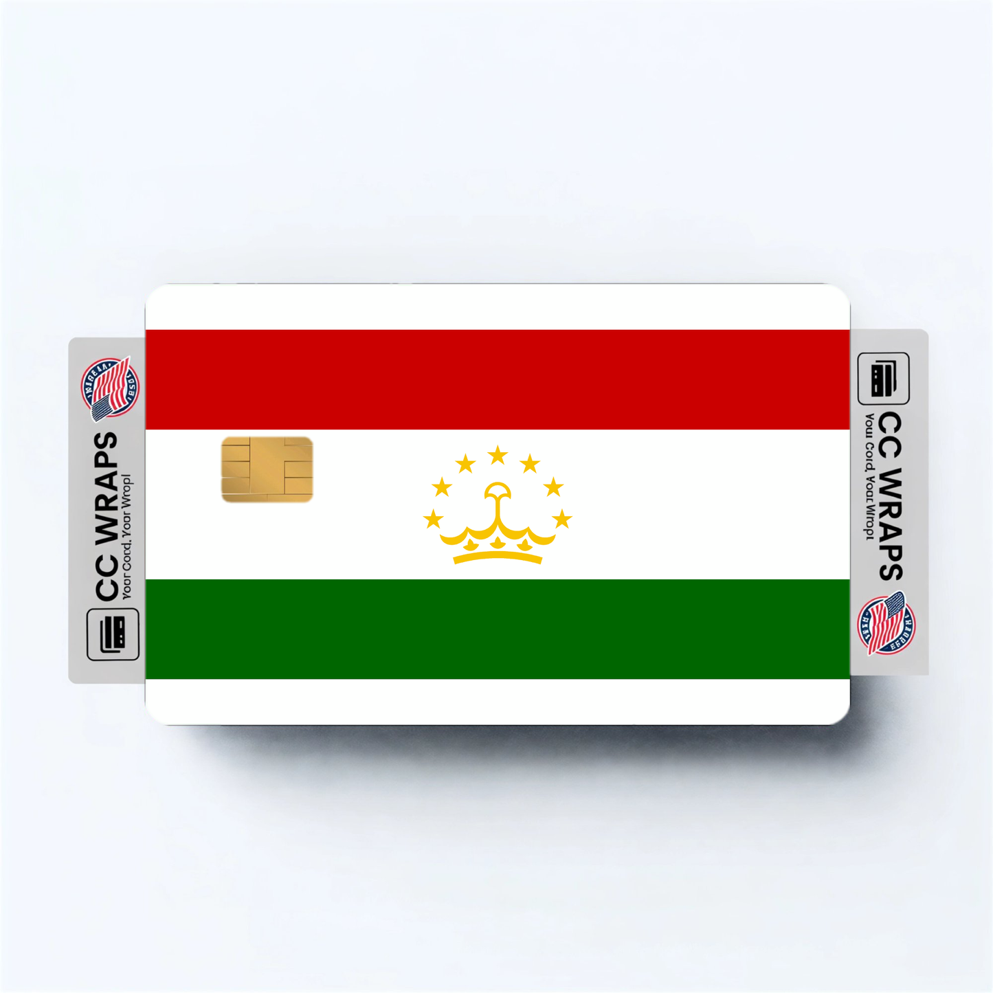 2PK Tajikistan Flag Credit Card Sticker Skin Vinyl Decal Protector