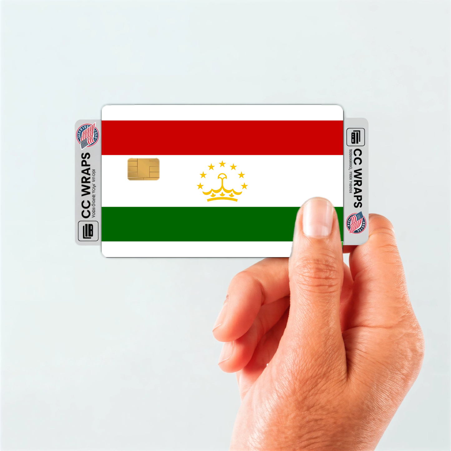 2PK Tajikistan Flag Credit Card Sticker Skin Vinyl Decal Protector