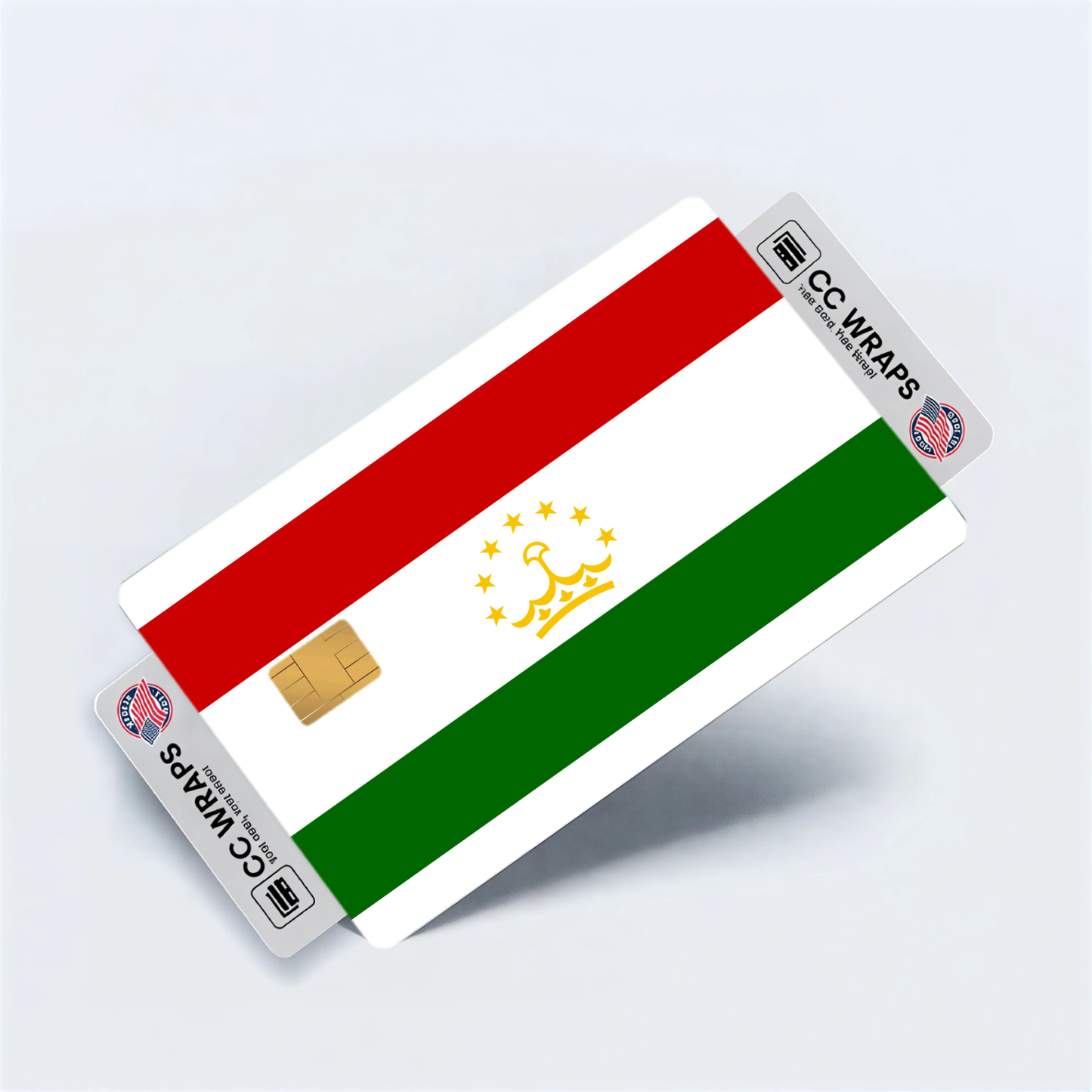 2PK Tajikistan Flag Credit Card Sticker Skin Vinyl Decal Protector
